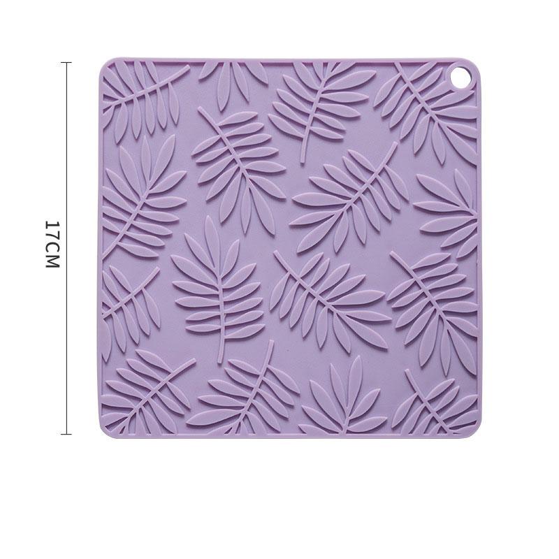 Square Silicone Coaster Heat Resistant Bolw Mats Anti-slip Placemat Table Protector Waterproof  Mug Mat Kitchen Dishes Tableware