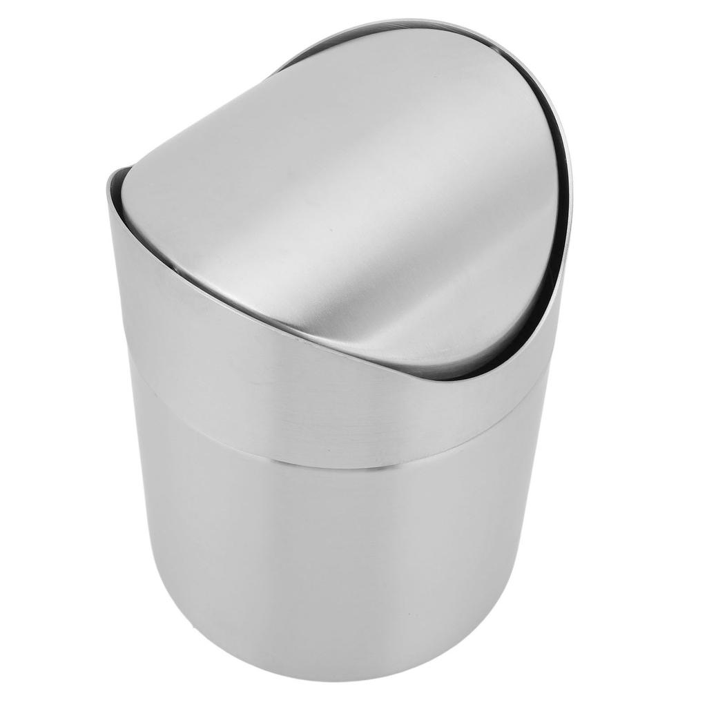Mini stolní odpadkový koš s výklopným víkem Malý stolní malý odpadkový koš do auta kanceláře 304