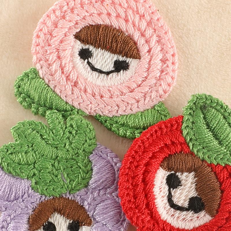 Embroidery Label Cute Fruit Embroidery Sticker Diy Hand Account Accessories Hair Accessories Patch Sticker Water-Soluble Embroidery Cloth Sticker