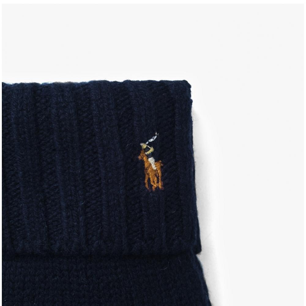 Polo Ralph Lauren Pc0494 433 Pony Touchscreen Leather Patch Gloves