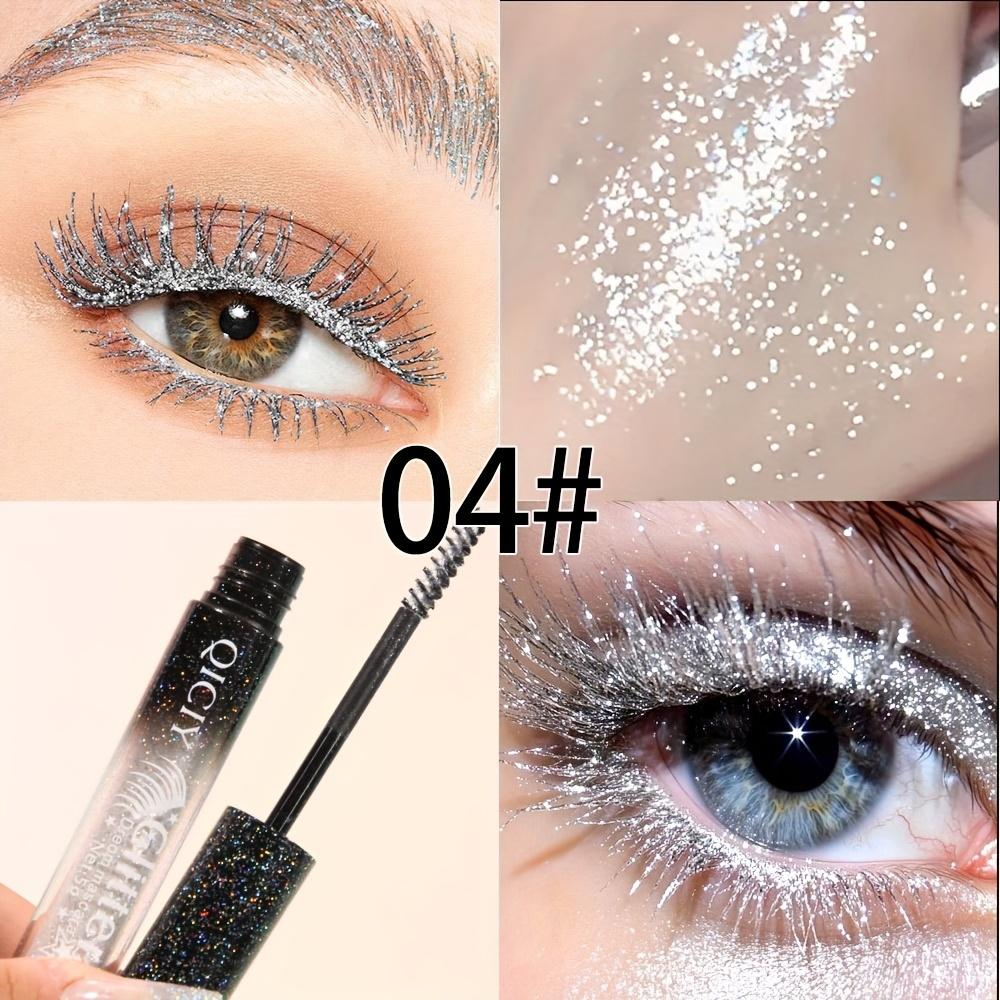 Funkelnder Metallischer Mascara Langanhaltend & Wischfest Glitzerndes Volumen & Lifting mit Metall-Bürstenkopf Make-up Geschenk für Party, Täglichen Gebrauch