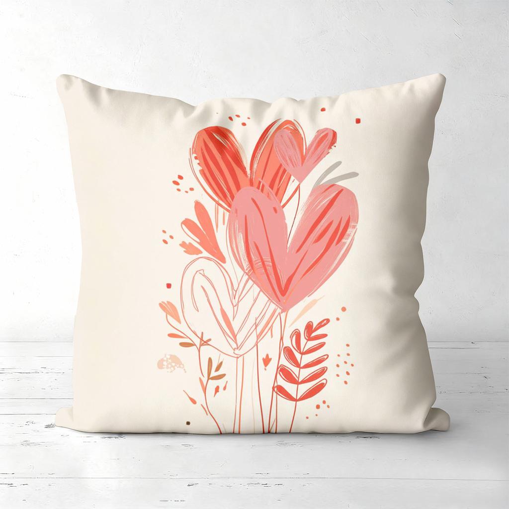 Heart-Shaped Pillows For Home Decor Valentine's Style Polyester pillowcase, sofa decorative cushion cov Headboard Pillow