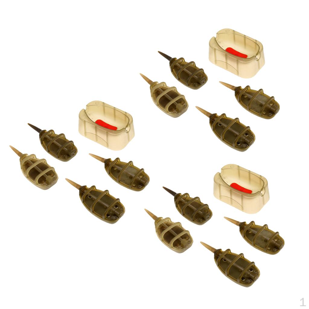 

12шт (20г 25г 30г 35г) Встроенная кормушка для фидерной ловли