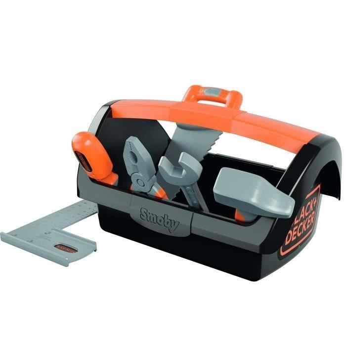 SMOBY - Black & Decker - Boite À Outils + 6 Outils - Dès 3 Ans