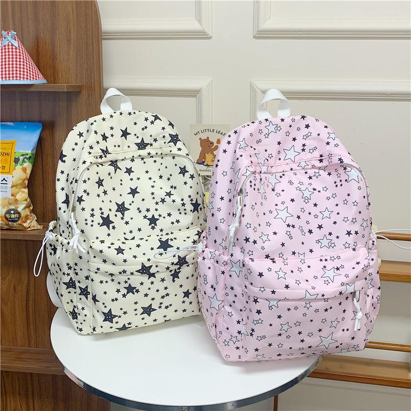 Schoolbag High-value middle school and college student schoolbag female Korean version ins Fresh and sweet large-capacity backpack Campus leisure 