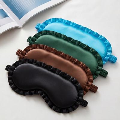 Silk Material Silk Ruffle Sleep Eye Mask Breathable Eye Protection Mask  Better Sleep