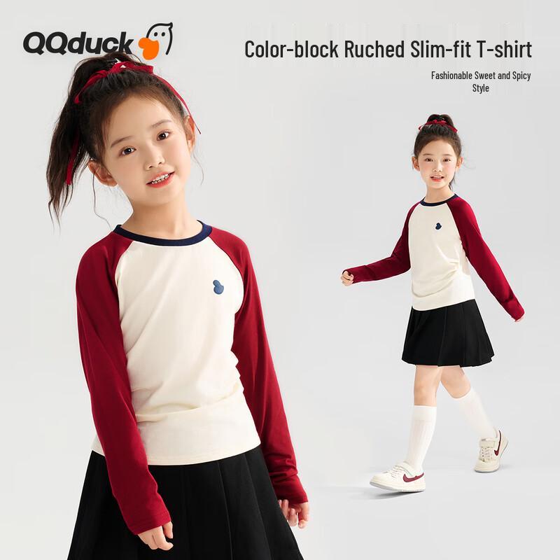 

QQ DUCK Girls Long Sleeve Raglan T-Shirt 160