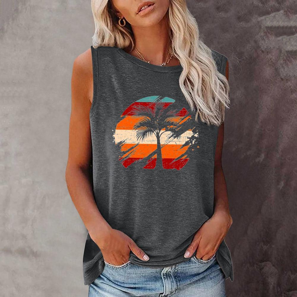 Seeyoushy Harajuku Yeni Yaz Kadın Tişört Yuvarlak Yaka Günlük Kolsuz Tişört Femme Bol 90'lar Üst Giyim Ropa Mujer