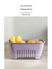 Dual-Layer Transparent Large-Capacity Fruit and Vegetable Drainer Basket for Kitchen and Living Room