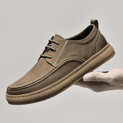 Fashion Luxury Men Casual Leather Shoes Flat Designer Oxford Shoes Breathable Comfy Outdoor Antiskid Genuine Leather Business Shoes New