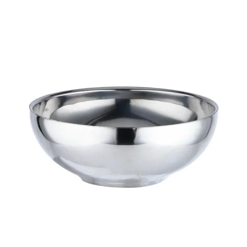 

Миска из нержавеющей стали Утолщенная Двойная изоляция Легкая миска Защита от ожогов Столовая Ресторан Многоцелевая Детская миска