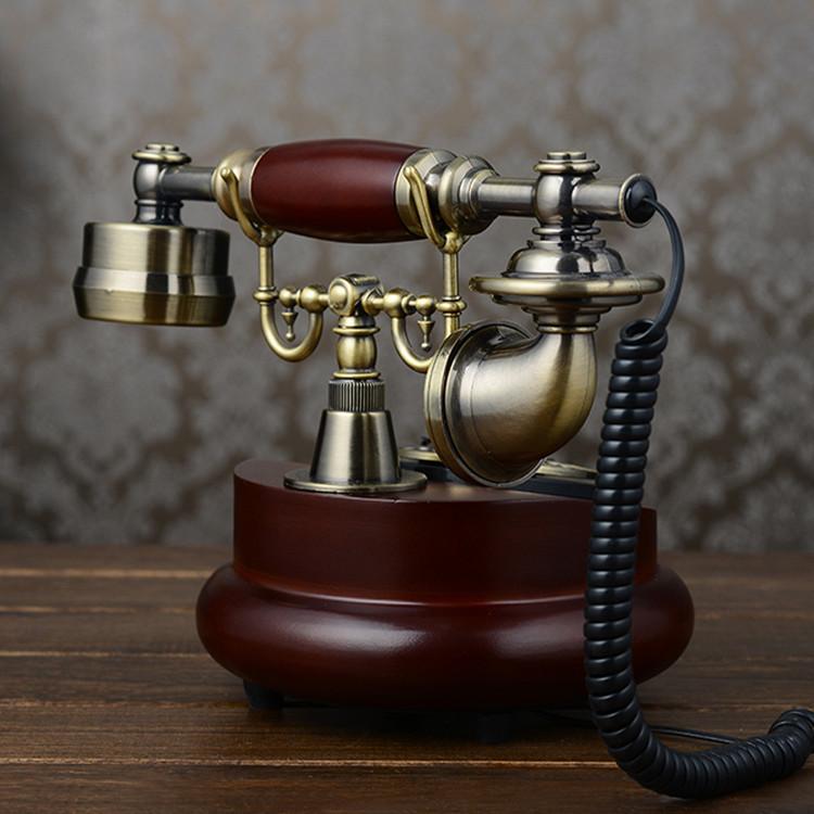 DurableAntique Telephone Turntable European Retro Fashion Creative Telephone Home Office Wired Landline