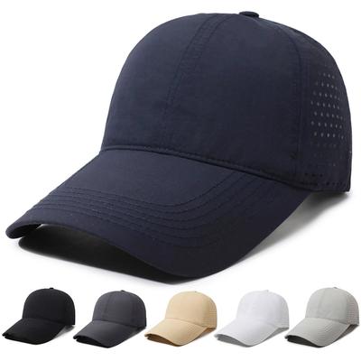 Summer Quick-Dry Breathable Baseball Cap Men's Outdoor Sunscreen Cap Long Brim Soft Top Sports Cap