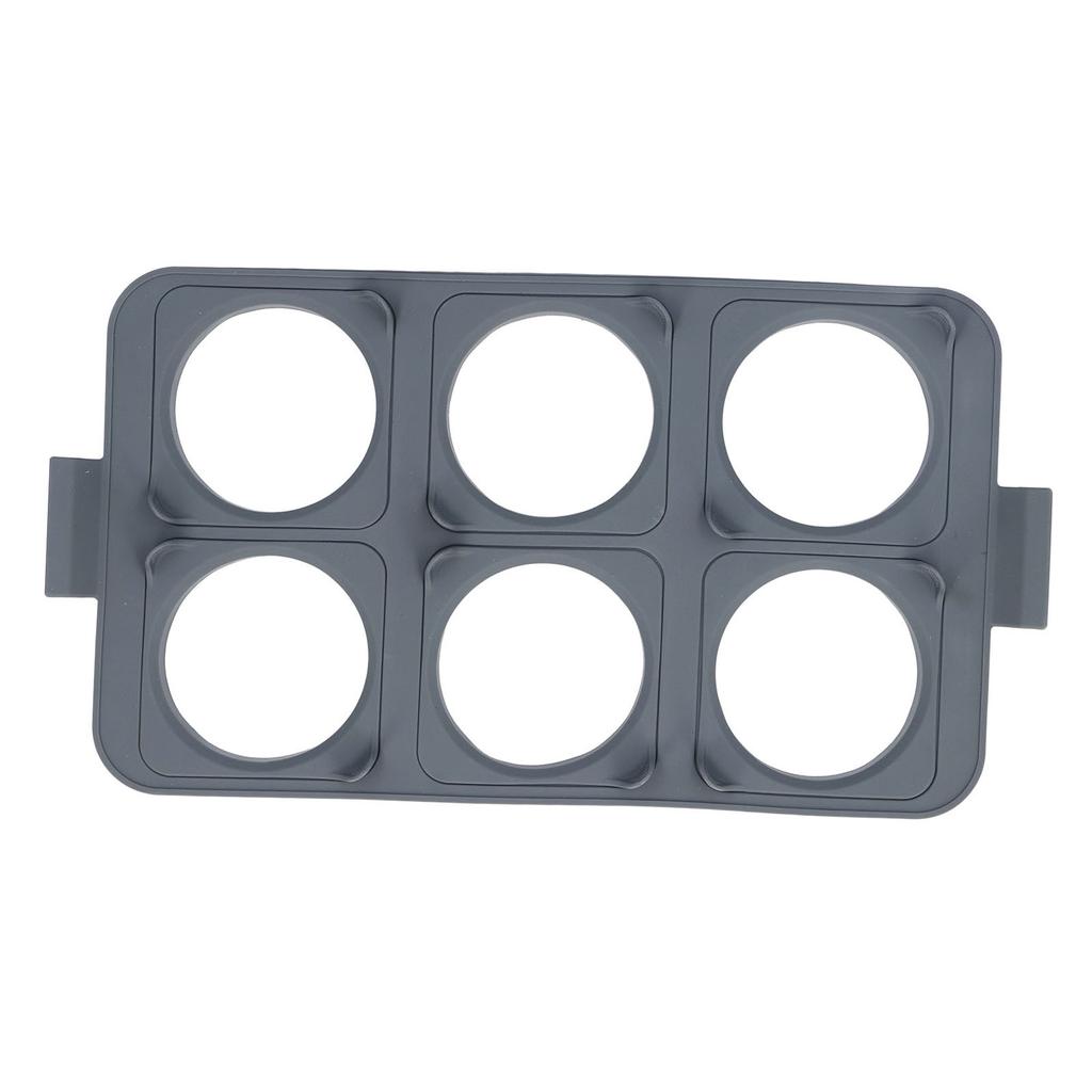 Egg Ring Tray Griddle Egg Ring Tray Silicone Pancake Ring with 6 Detachable Egg Rings for Sandwich
