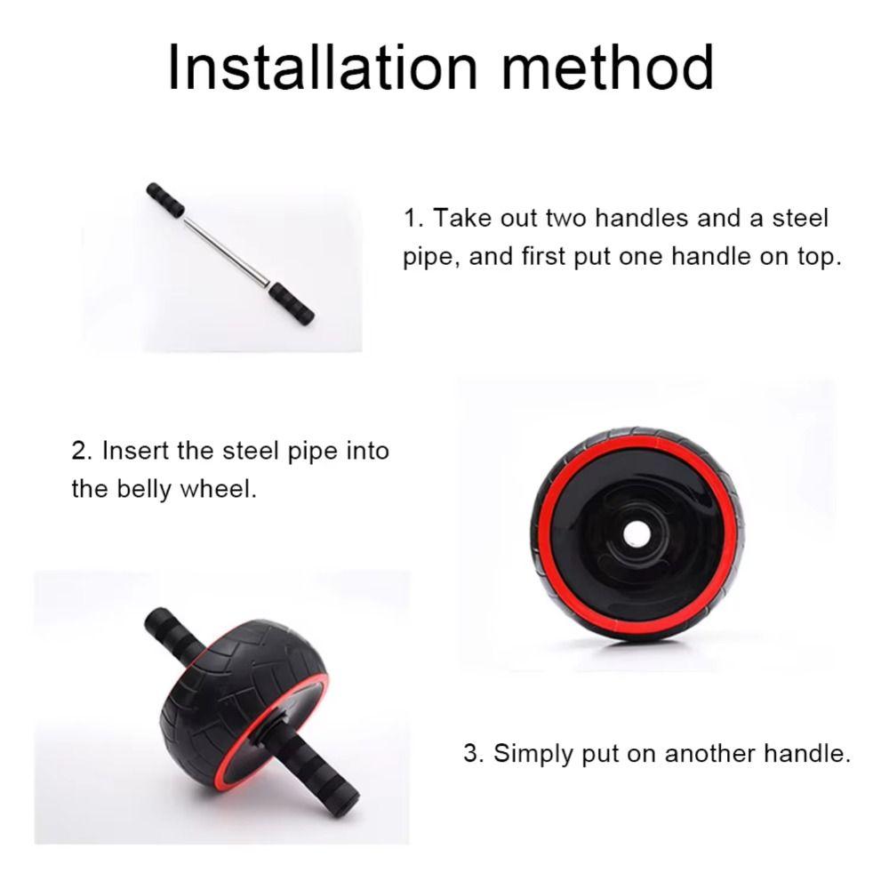 Ergonomic Grip Abdominal Workout Roller Strong Load Bearing Abdominal Exercise Wheel  Home Workouts