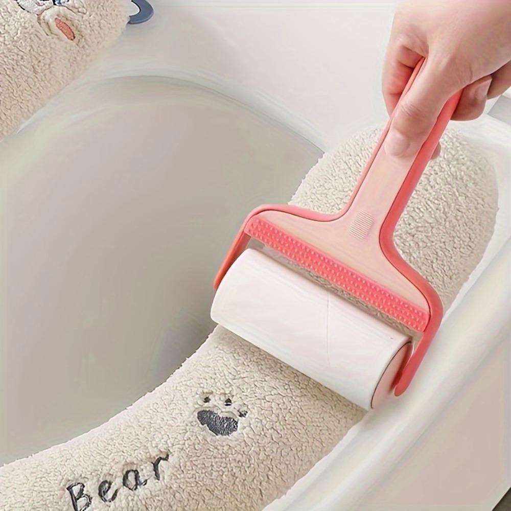 1 Pair Cozy Cartoon Toilet Seat Thick Warm Non Slip Toilet Seat Cover Easy Clean Pedestal Ring Bathroom Accessories All Seasons