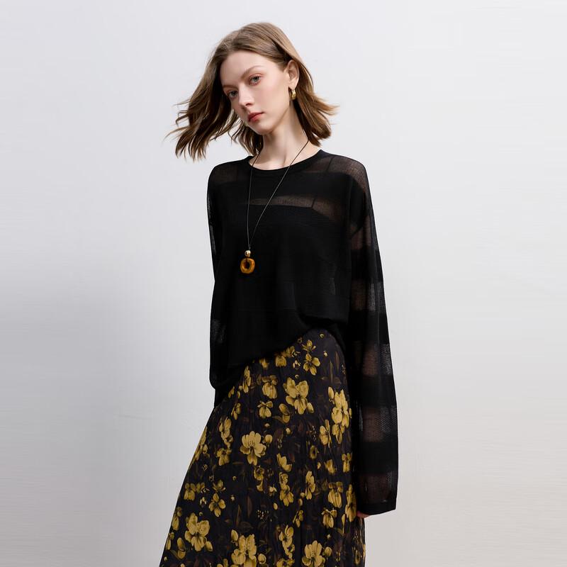 Sancai 2025 Autumn Sheer Knit Pullover