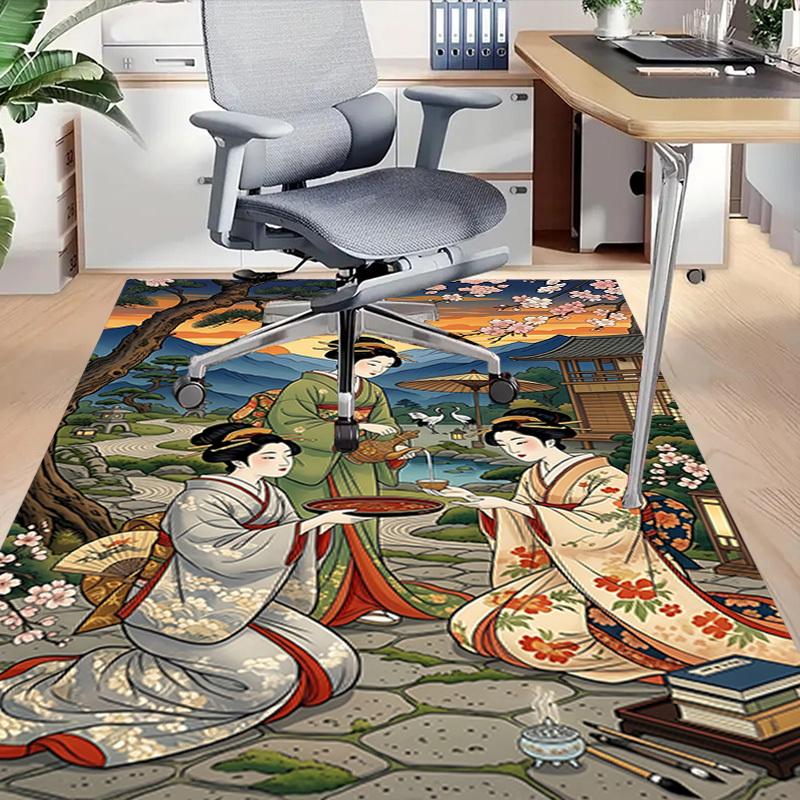 1PC Kimono Sakura Extra Large Non-Slip Floor carpet, Office, family, bedroom, Studio - Large Area Rug,Longlasting Material-K0415