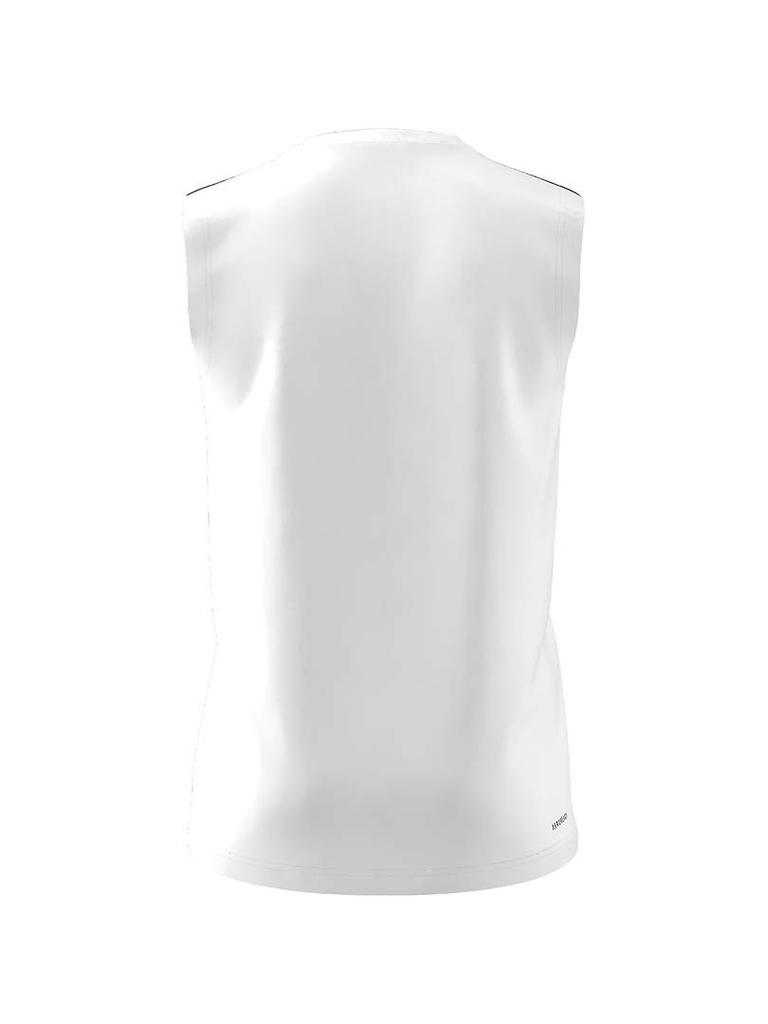 Adidas Sleeveless Tank D2M White Equivalent to Japanese Size 2L Men's Top, 3-Stripes, (GM2158),