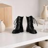 Miniature Doll Boots with Zipper | Thick Lugged Sole TPU Material, utility