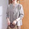 XUEXI Women's Elegant Knitted Wool Blend Jacket