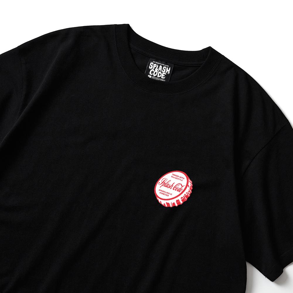 Seupeullaesikodeu Black Short Sleeve T-Shirt - Bottle Cap