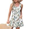 Spring and Summer New Models for Hot-selling Ins Wind Sleeveless Printed Suspender Dress