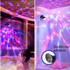 Mini USB LED Atmosférická Lampa do Auta s RGB Automatickou Rotací, Disko Noční Světlo na Pódium pro Auto, Vánoční Dekorace, KTV, Domácí Párty, Bar