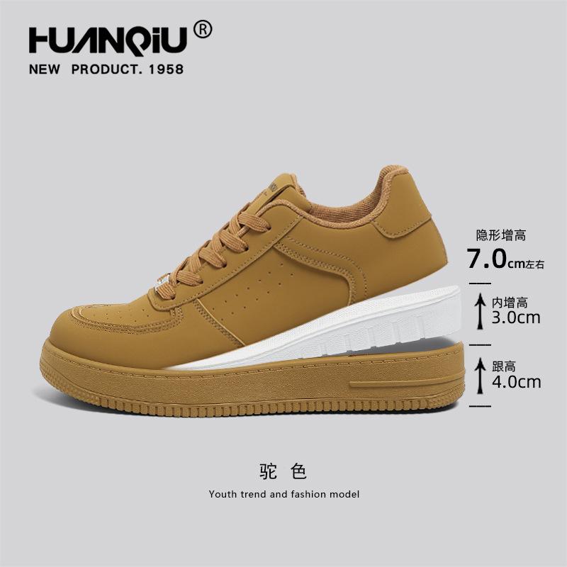 Global Platform Black Board Shoes Men's 2 New Autumn Trend Versatile Shoes Men's Sports and Leisure Small Black Shoes