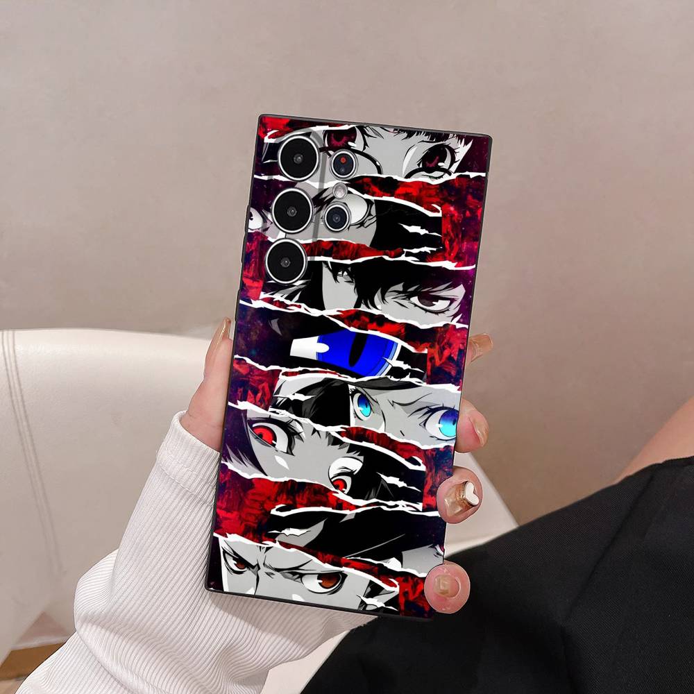 P-Persona 5 COOL Anime Phone Case for Samsung S Series S21 S22 S23 S24 S25 FE Plus Ultra TPU Soft To Skin-friendly Case