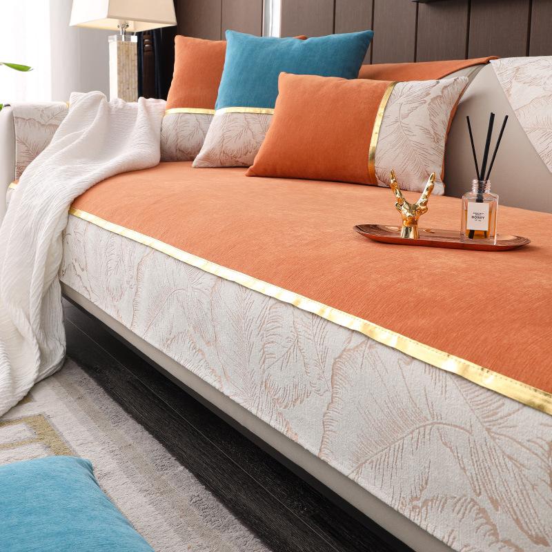 Новый чехол для дивана из синели для гостиной — фото 6