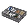 Adjustable Underbed Storage Containers Multi-Grid Design Foldable Under Bed Shoe Storage Non-Woven Fabric With Lids