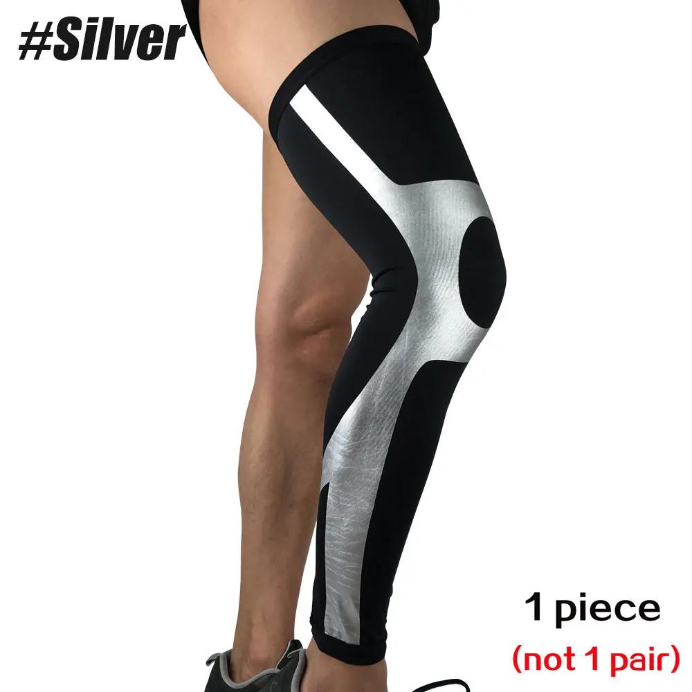 

1 Pcs Full Leg Compression Sleeve Knee Pads Cycling Leg Warmers Long Leg Sleeves Cycling Bicycle Mtb Riding Legwarmers Men Women L