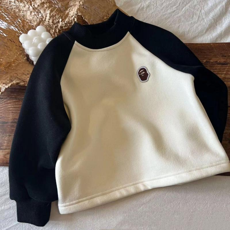 Boys Woolen Casual Sweatshirt Cotton Windbreak Thicken Autumn Winter Sweater Teenagers Warm Children's Clothing