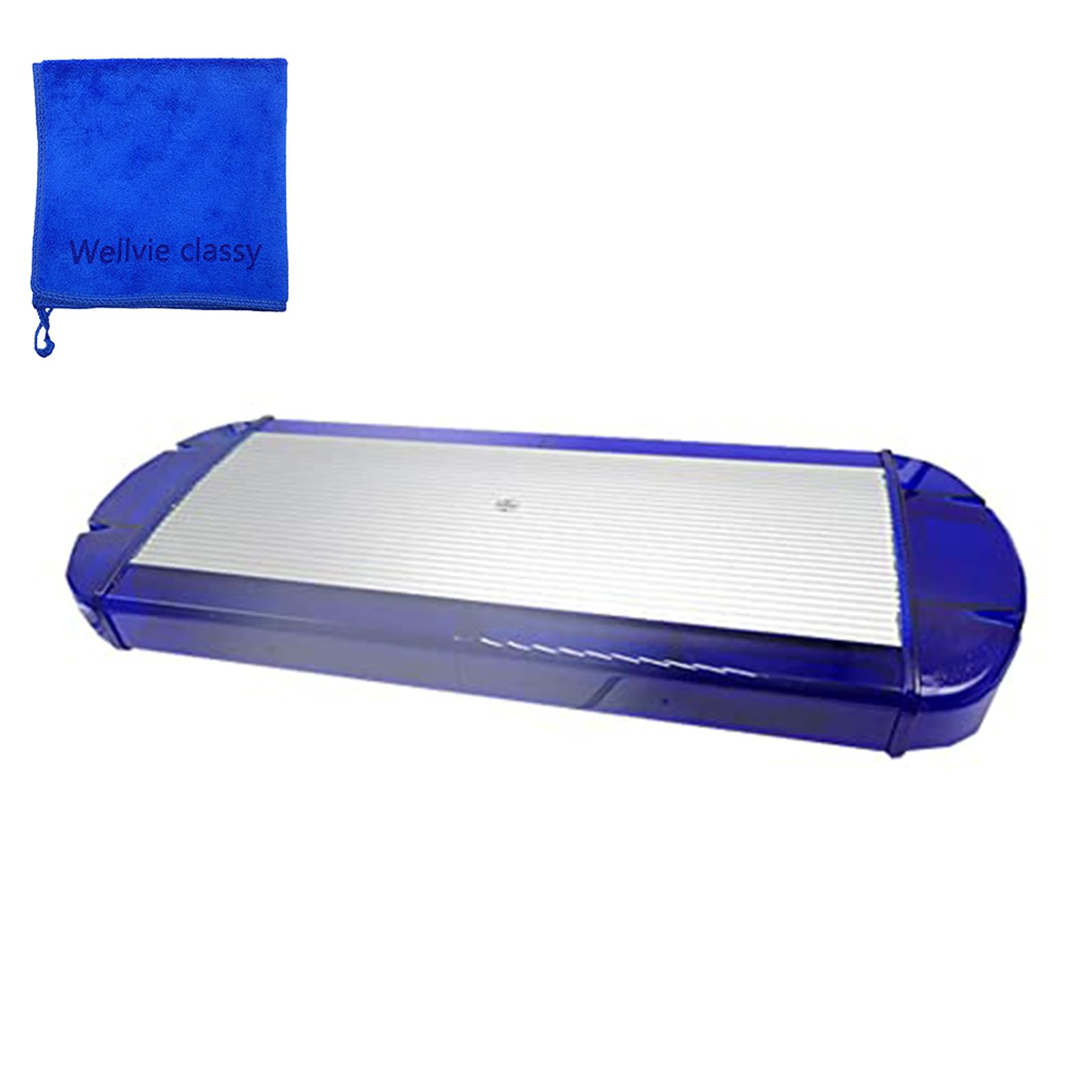 

Wellvie Classy Blue LED Rotating Beacon for Road Round Type Powered by Cigarette Strong Magnet 15 Lighting Security Warning Emergency Vehicle Use синій