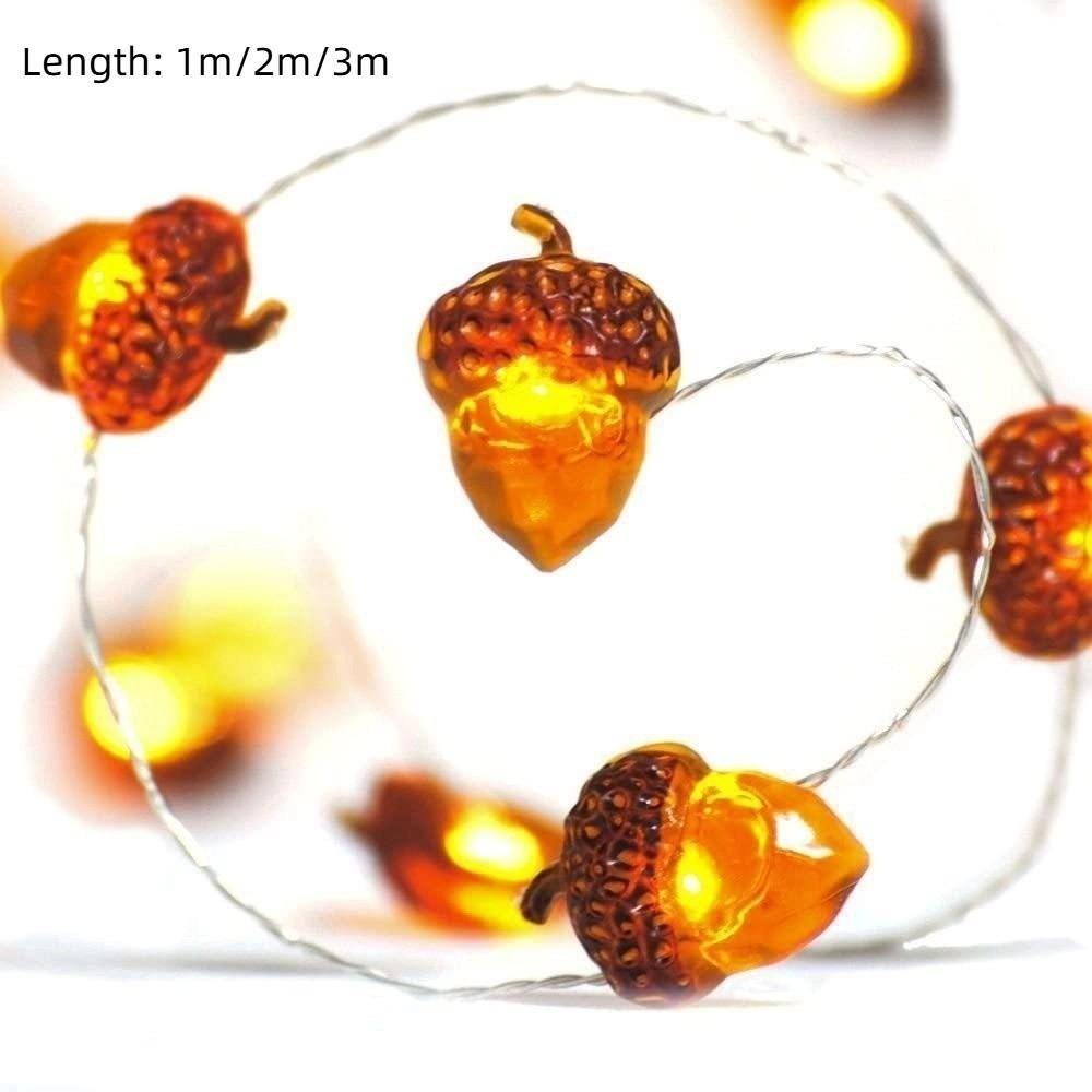 Thanksgiving Decorations Acorn String Lights Battery Powered Light String