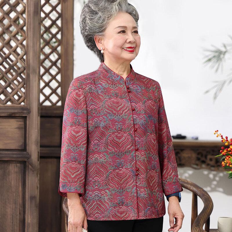 Damen Herbst Chinesischer Stil Strickjacke Hemd