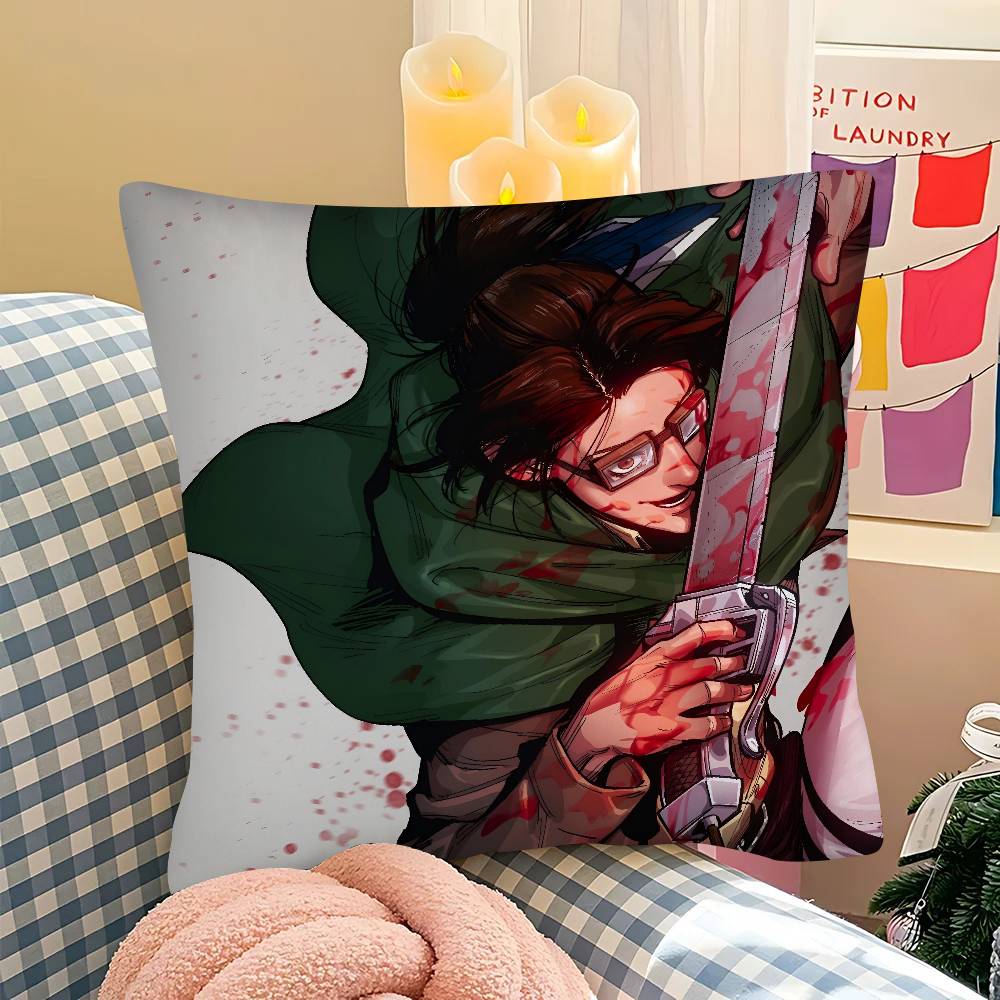 A-Attack On Titan H-Hange Zoe Anime Pillow Case Fashion Square Pillowcase Bedroom Sofa Room Ins Decoration Leisure Cushion Cover