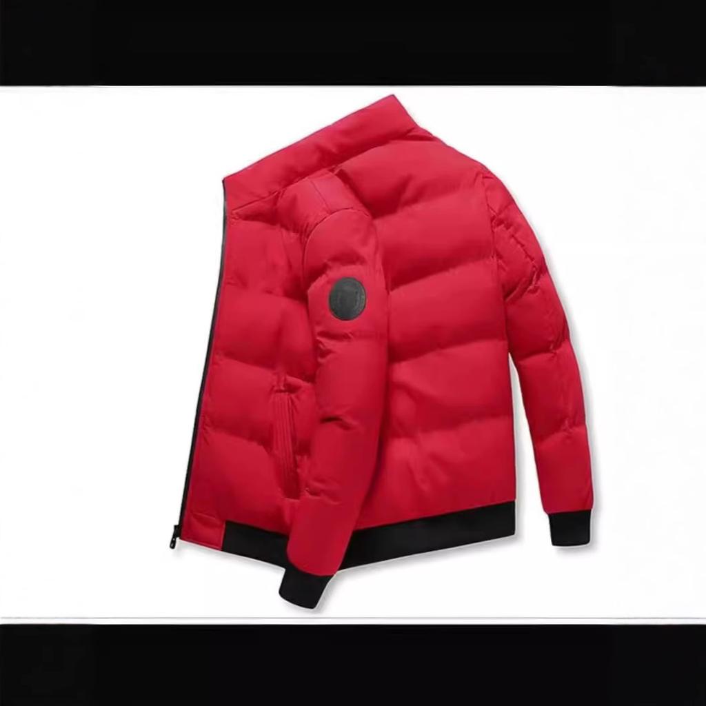 Minimalist Casual Men's Cotton Jacket Solid Color    Lightweight Versatile Winter Daily Top