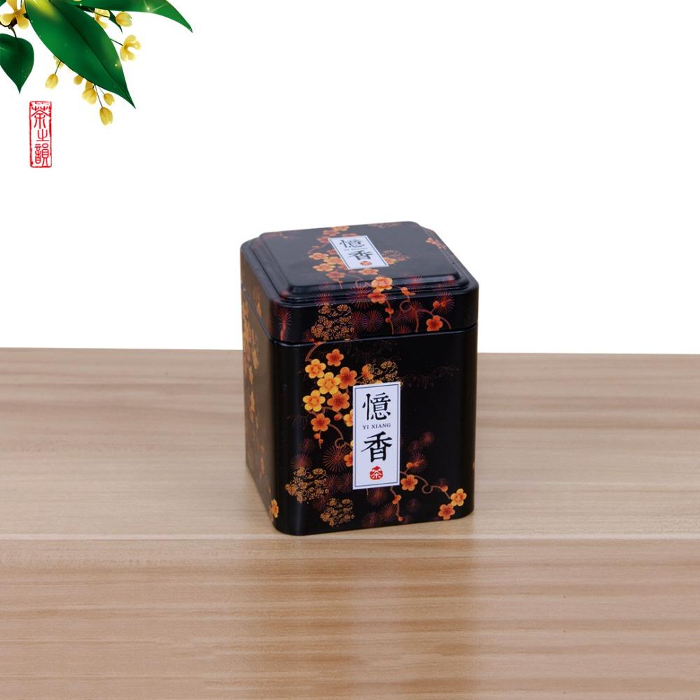 European Pastoral Style Mini Iron Box Easy-Carry Tin Cans Portable Tea Packaging Box