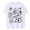 Men's Summer T-shirt Fun Graffiti Fashion Casual Hip Hop Street Style Round Neck T-shirt Men's Short Sleeves