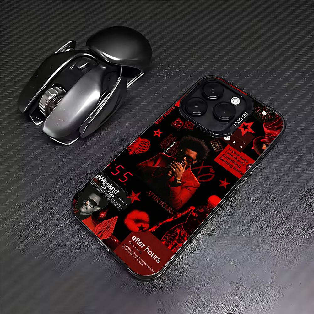 Singer The W-Weeknd Colorful Silver Back Phone Case For IPhone 17 16 15 14 13 12 11 Plus Pro Max Plus