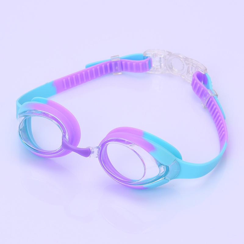 Children's Silicone Swimming Goggles PC Lens Lightweight Waterproof Anti-Fog Leakproof Design Custom Logo Anti-UV Clear Vision