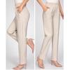 Damen Frühling und Frühling Baumwolle Leinen Casual Bequeme Hosen Mode Weiß Beige Damen Lose und Gerade Hosen