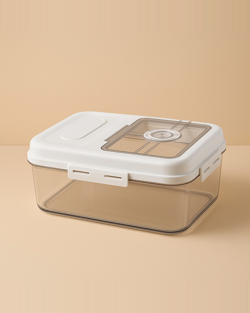 Bread Storage Box with Airtight Lid Sealed Multi Purpose Time Recording Bread Container for Kitchen 