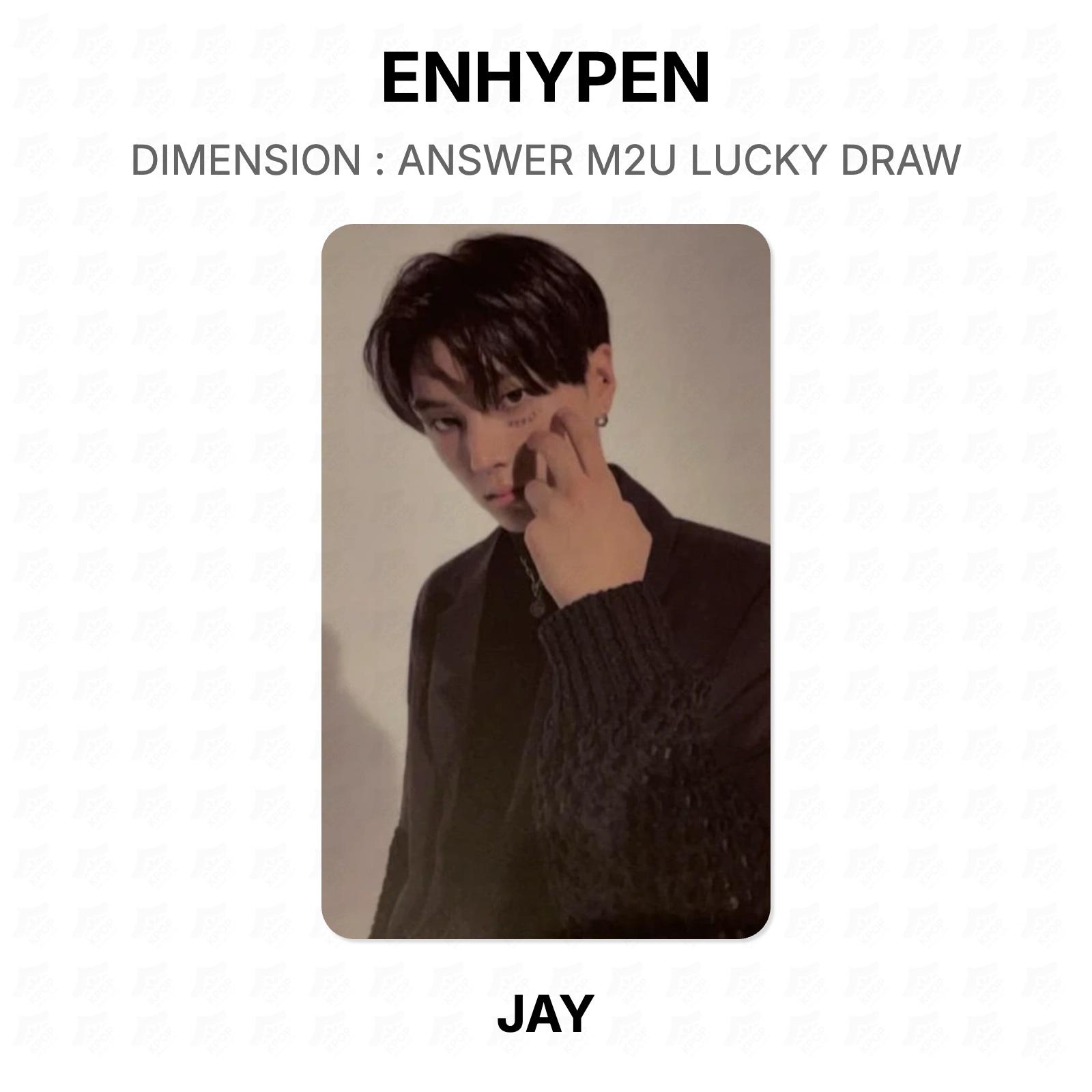 ENHYPEN DIMENSION : ANSWER M2U LUCKY DRAW Official Photocard JAY