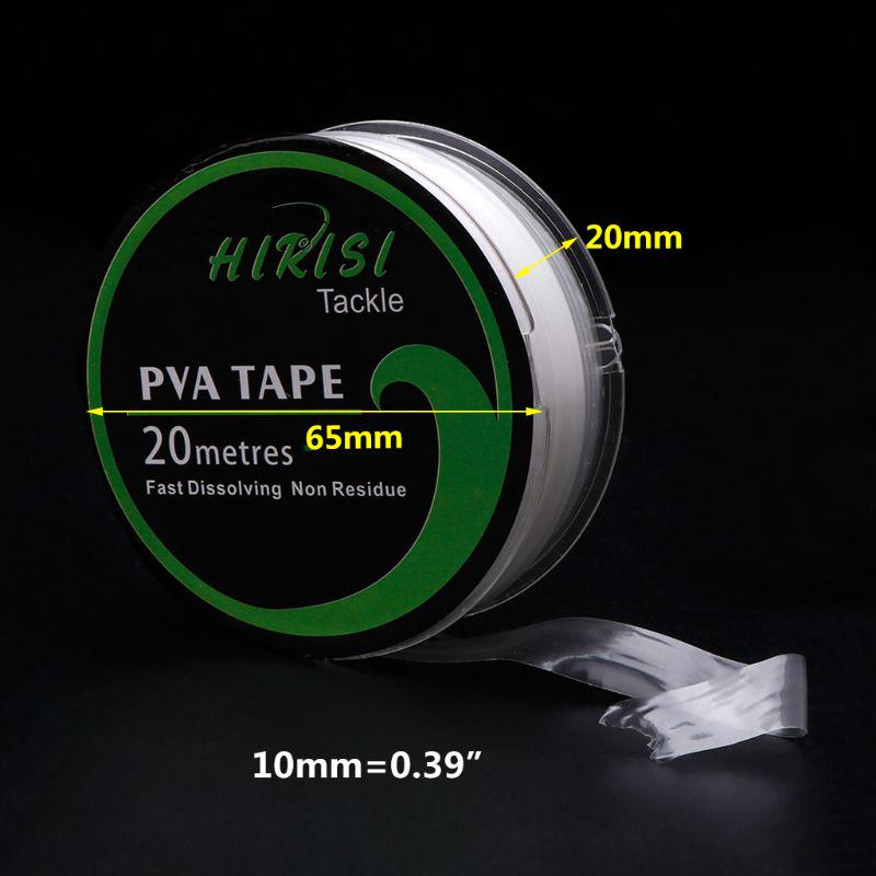 PVA-Band für Angel-Feeder, wasserlöslich, 10 mm x 20 m, schnell auflösbares Tackle, transparent, umweltfreundlich
