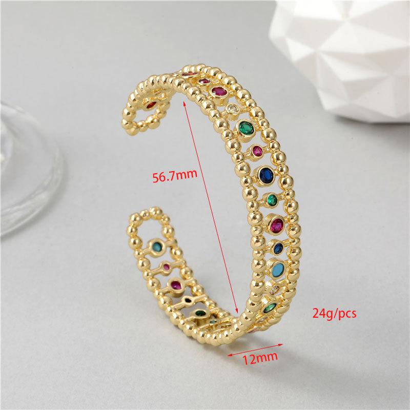 Feng color zircon retrobelly dance bracelet women's insclassy bracelet exotic jewelry