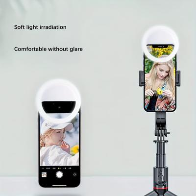 1ks upínací osvětlení fotoaparátu pro chytré telefony, přenosné a s nastavitelným jasem pro líčení a fotografování