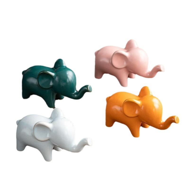Yizi Elephant Bonsai Micro Landscape Animal Ornaments for Fish Tank or Tea Room Decor.